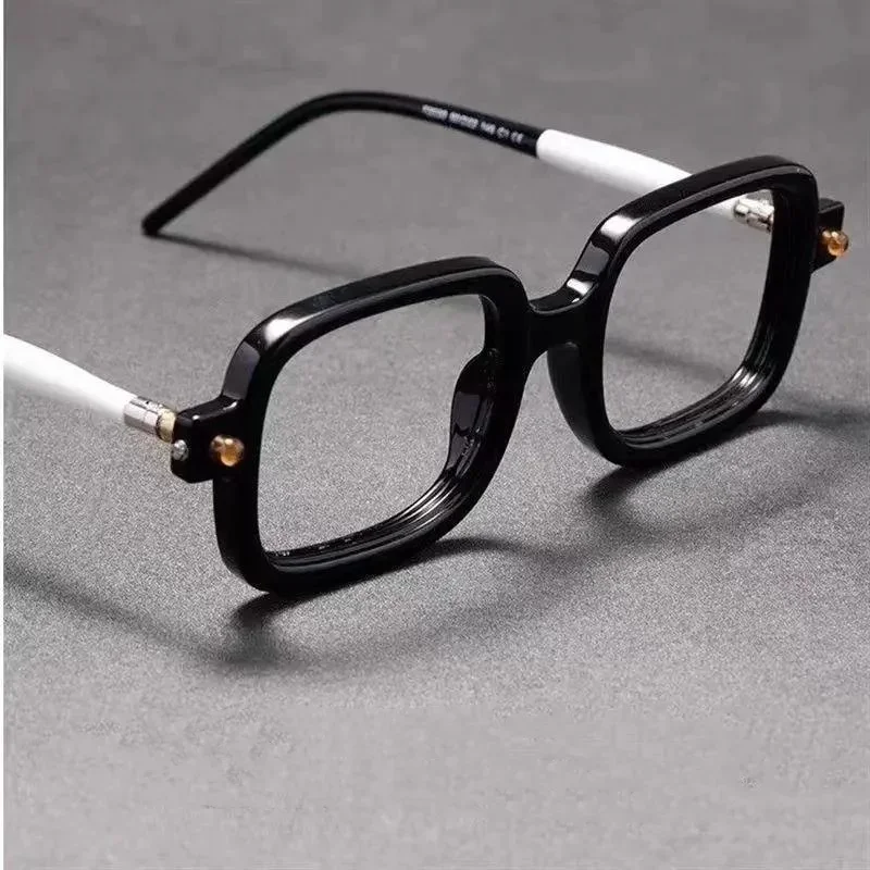 Middle Aged Reading Eyewear Anti Blue Light Retro Glasses Frame Trend Large Square Personalized Far Sight Eyeglasses To +4.0