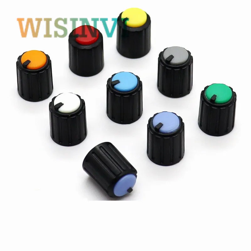 10PCS Plastic Small Knob Potentiometer Audio Equipment Knob Hat diameter 10 height 12MM Flower axis Inner Diameter 6MM