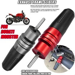FOR Ducati Monster 1200/S/R 797 696 821 695 848 1100 Motorbike accessories Exhaust Frame Sliders Crash Pads Falling Protector