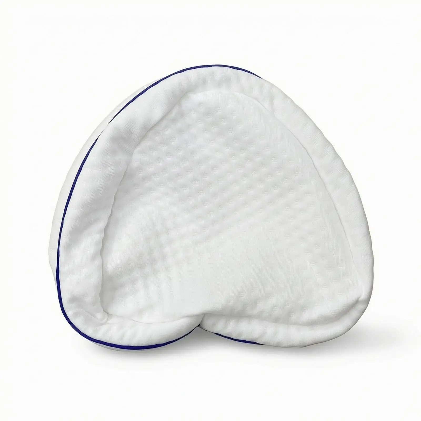 Shaped Leg Pillow Cover with Blue Piping Comfortable Shaped Leg Pillow Cover Soft Pillowcase for Side Sleepers, Sleeping,