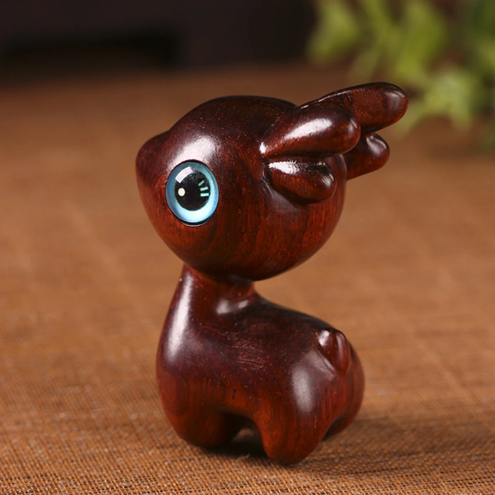 Christmas Deer Ornament Miss Decorations Living Room Decorative Wooden