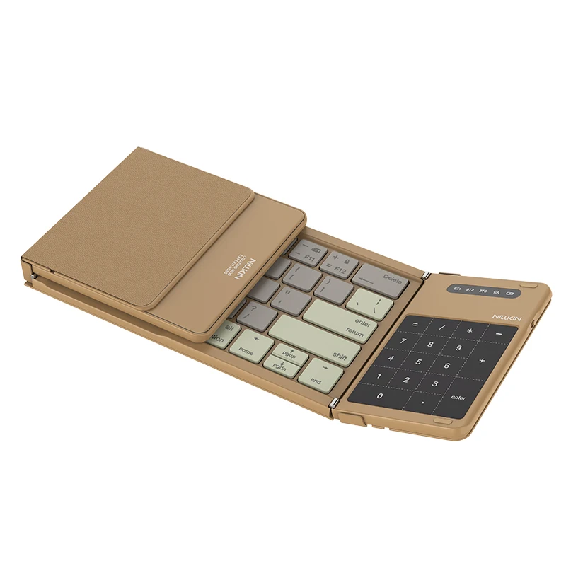 For Nillkin NKF01 Cube Pocket Keyboard Bluetooth Slimmer With Multi Touch Multi System Compatibility Tri-Fold Design Case