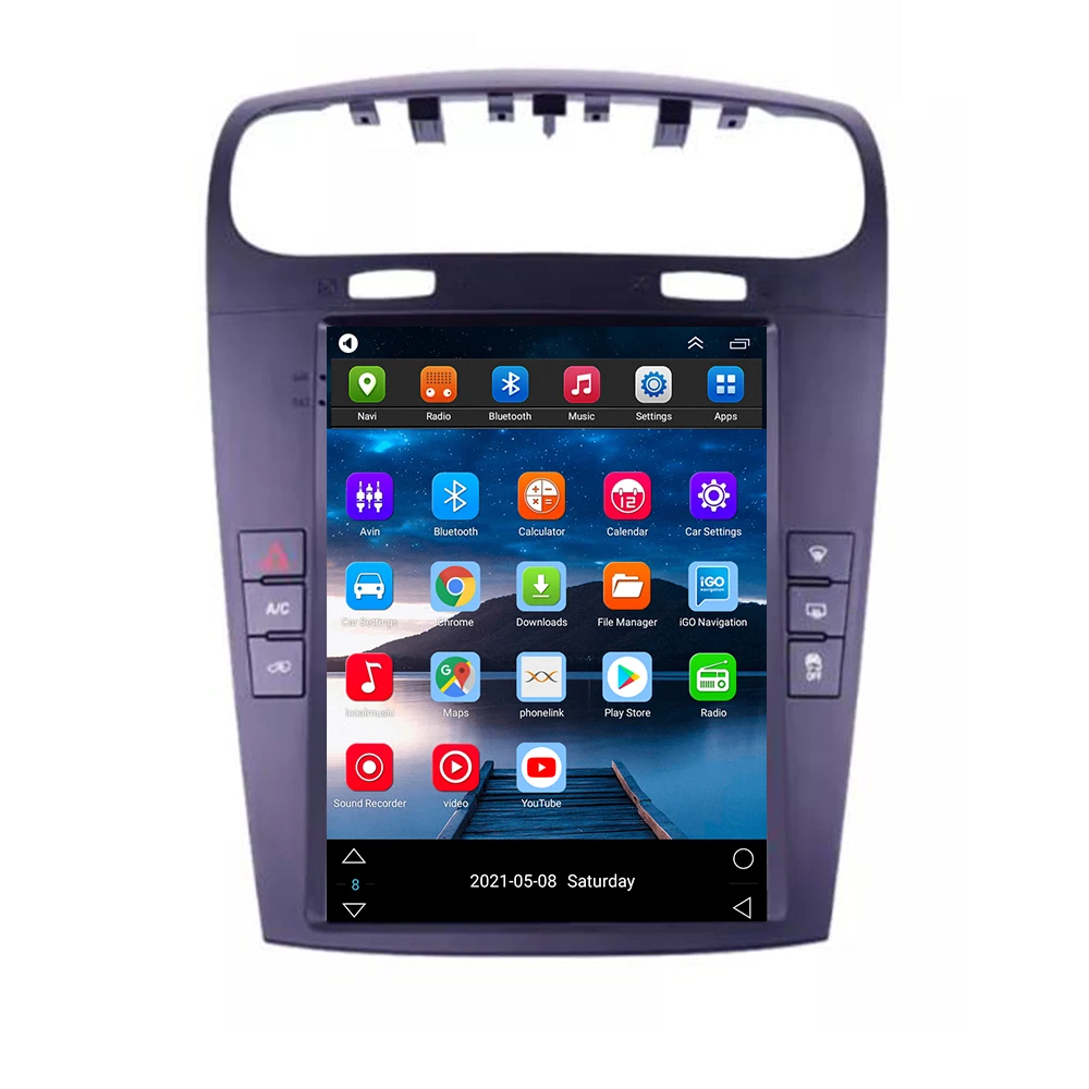 9.7 Android 14 CarPlayสําหรับDodge Journey Fiat Freemont 2012-2014 Teslaสไตล์ 8 Coreเครื่องเล่นมัลติมีเดียรถยนต์ 5G Wifi Touch Display