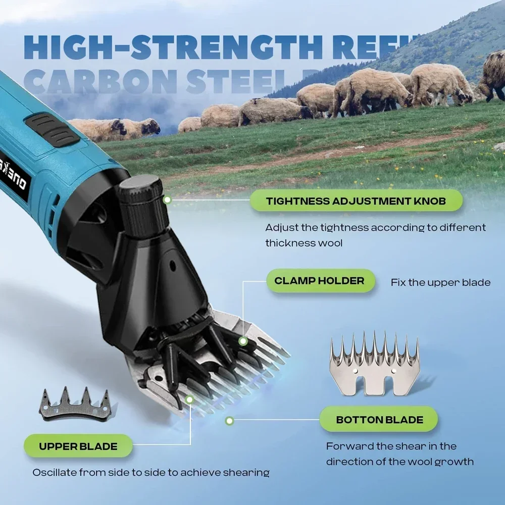 Wireless 6 speed 13 teeth Electric Wool Shears Pet Clipper Machine Goat Horse Hair Scissor Sheep Shearing for Makita 18V Battery