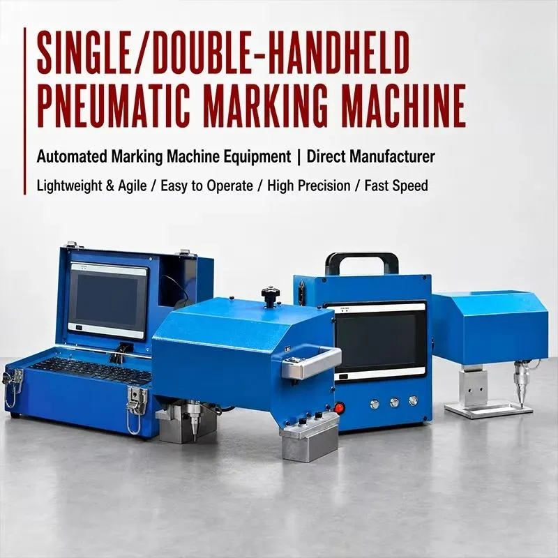 Handheld Pneumatic Marking Machine for Steel Nameplate Serial Number Engraving 0.3mm Deep Metalworking Tool