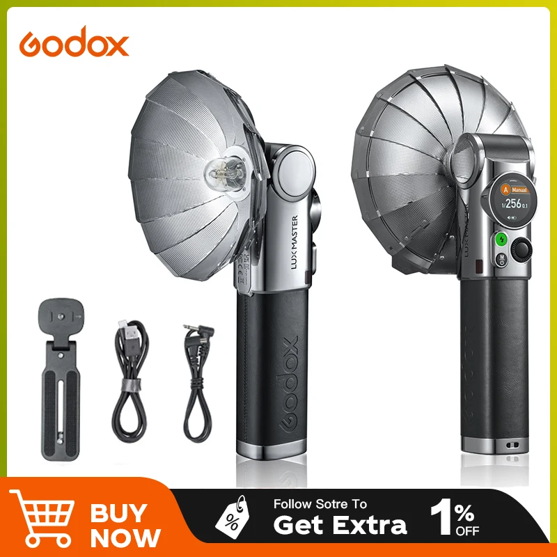

Godox LUX Master Retro Camera Flash Lights GN25 Color Touchscreen TTL Auto Flash with Lux Master Octa Softbox and Reflector