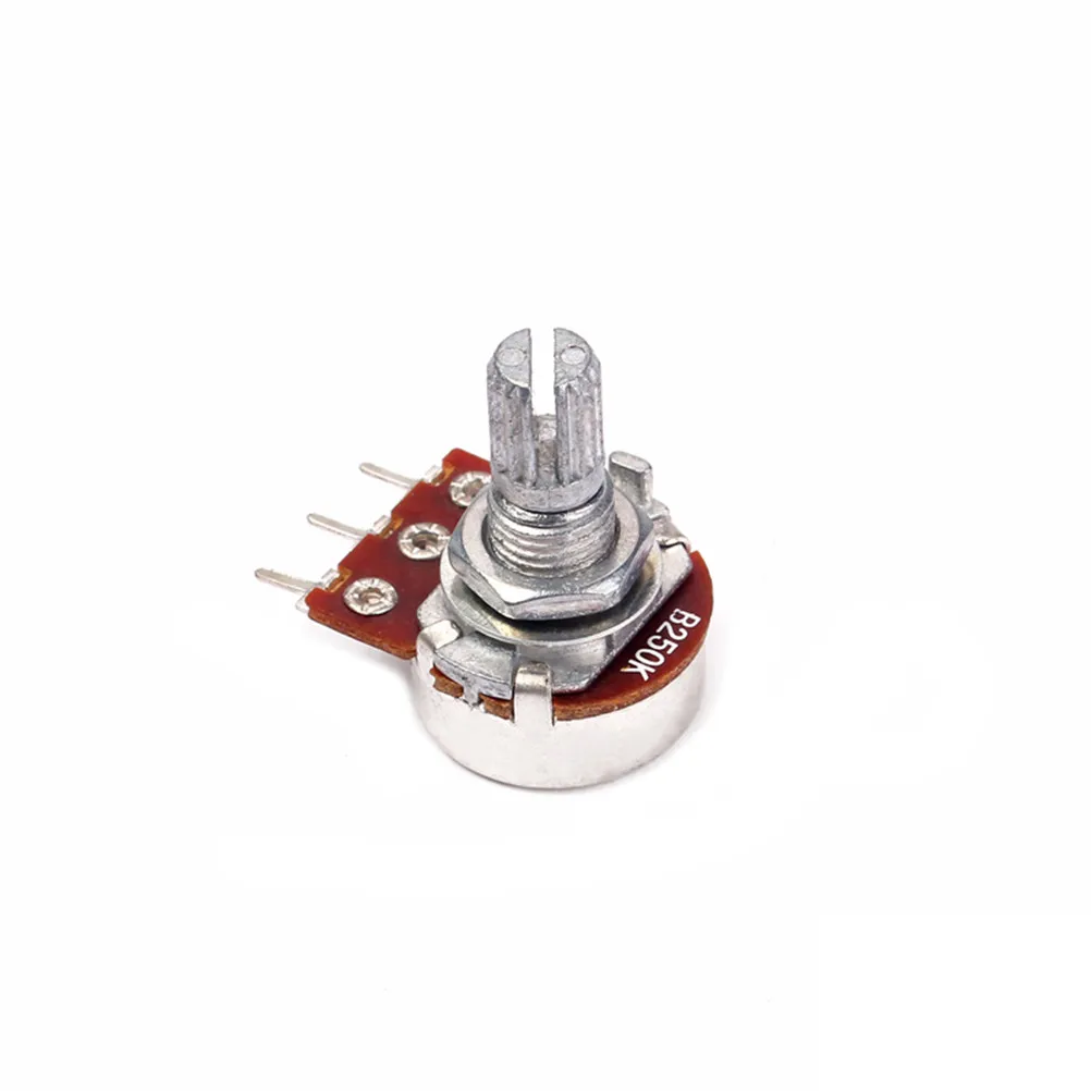 B250k Mini Guitar Potentiometer Short Knurled Split Shaft Replacement Volume Tone Control Audio Pot for Guitar