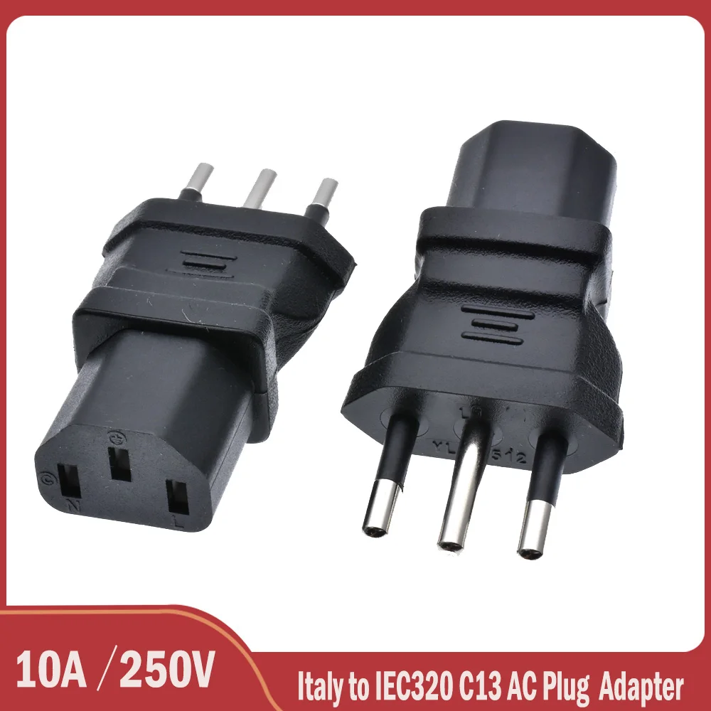 Italy, Chile CEI23-50 plug to IEC320 C13 Power Plug Converter for Standard Computer Power Adapter -Type L -Safe Grounded YL-4512