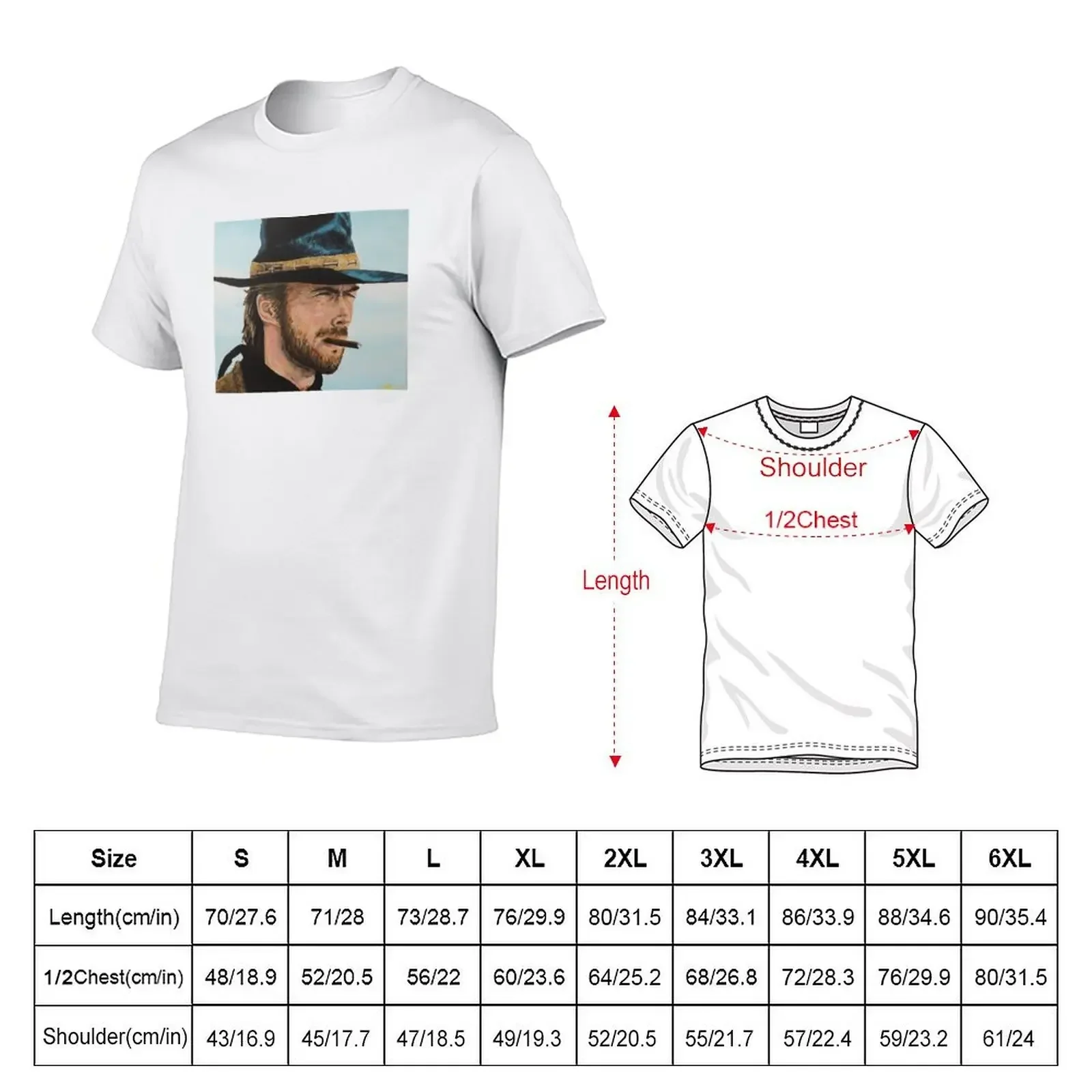 Clint Eastwood T-Shirt blacks man t shirt slim fit t shirts for men