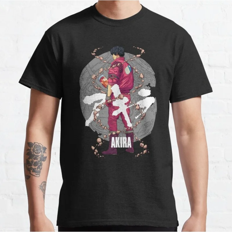 

0503 Otomo Akira Anime T Shirt Cyberpunk Manga City explosion Graphic clothes cyber mecha Neo-Tokyo Streetwear All size tops