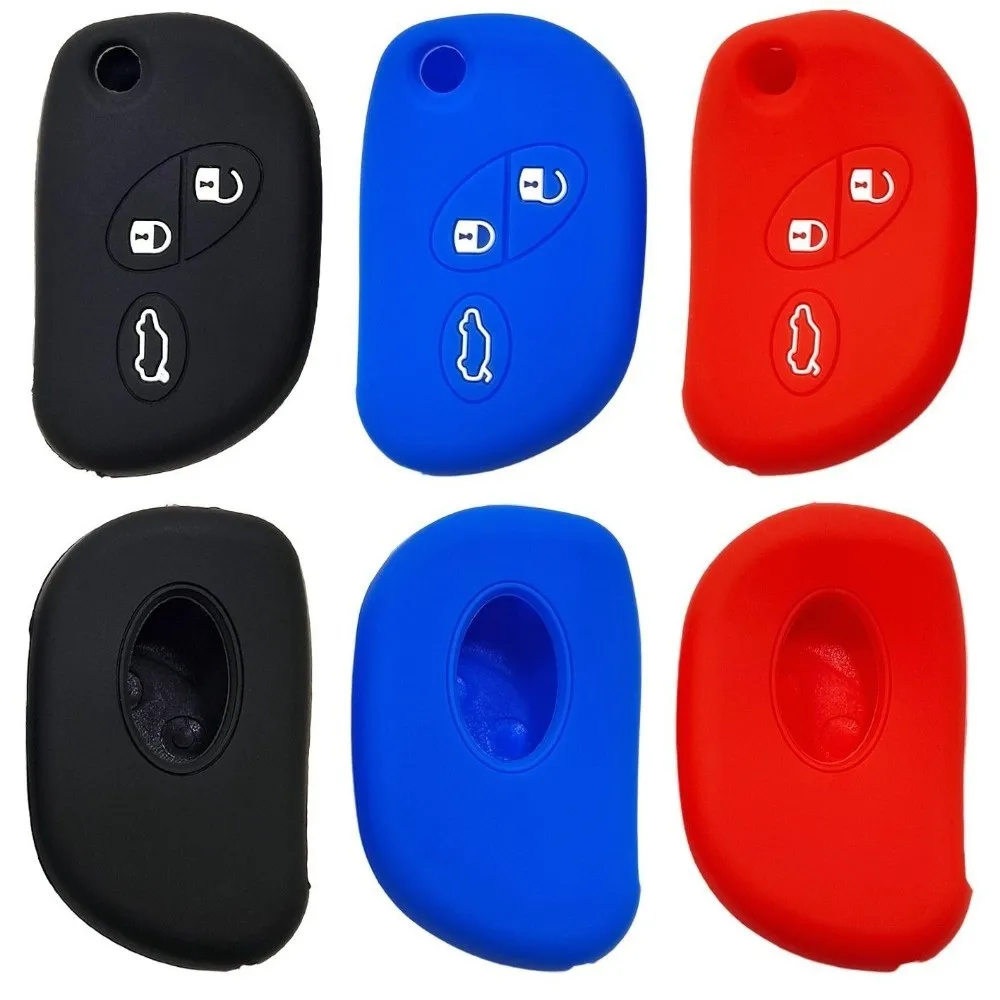 Silicone Car Key Cover Replacement Shell Scratch-resistant Remote Key Cover 3-Button Design for Maserati GT GranCabrio
