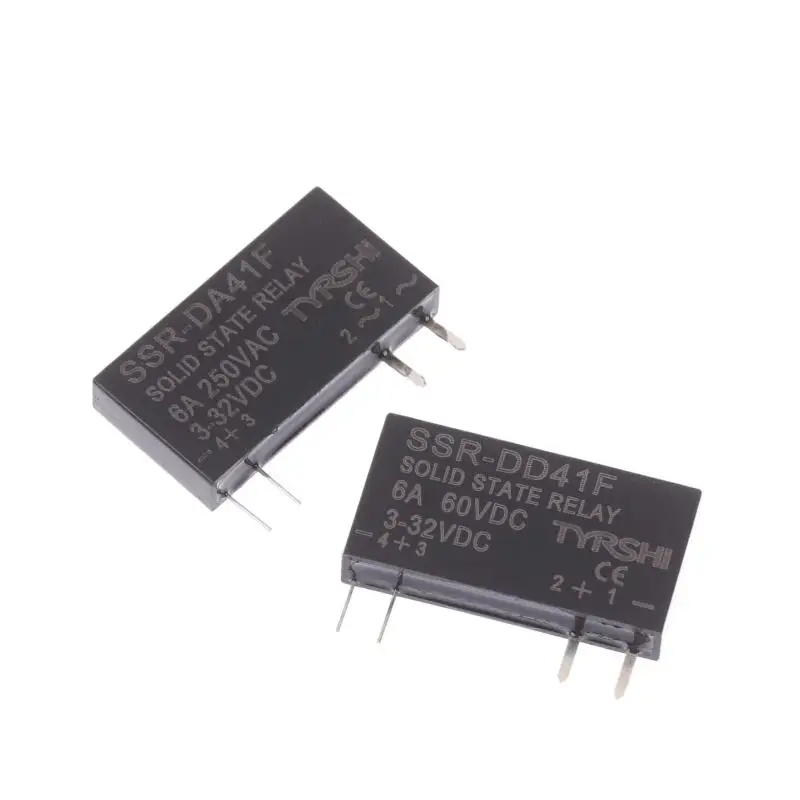 SSR-41FDD/41FDA Solid State Relays DC To DC Slim Relay Module 3-32VDC 6A Mini Relay Non-contact DIN Rail Relay