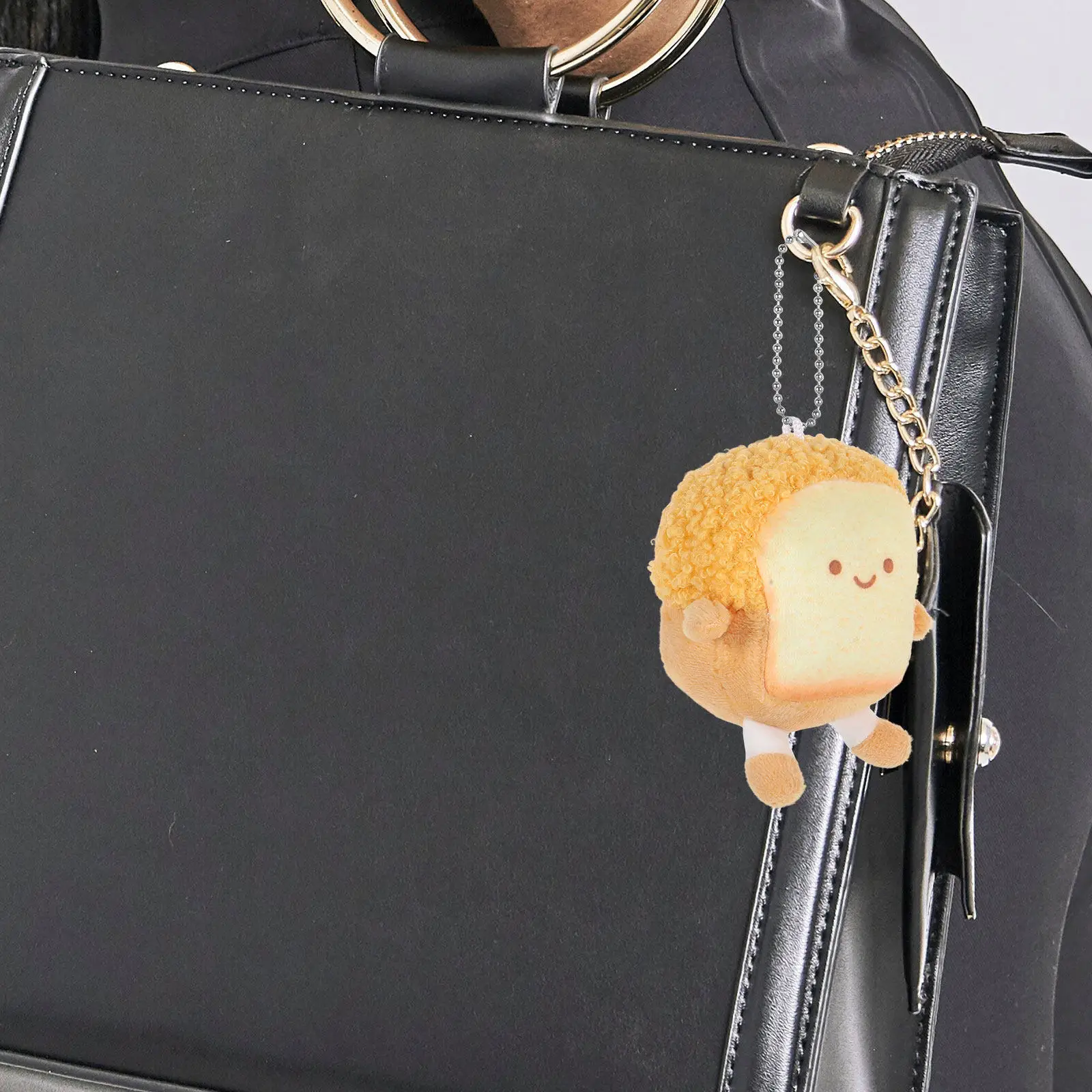 

2Pcs Stuffed Toast Pendant Bag Hanging Ornament Cute Soft Bread Keychain Decor Birthday Wedding Festival Gift Unique Style