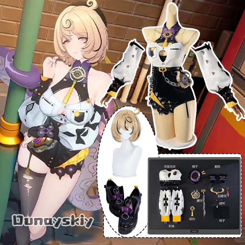 

Game ZZZ New Yidhari Cosplay Costume{Dream ZS}Zenless Zone Zero Halloween Disguise Woman costume XS-2XL Role Slinky Outfit Wig