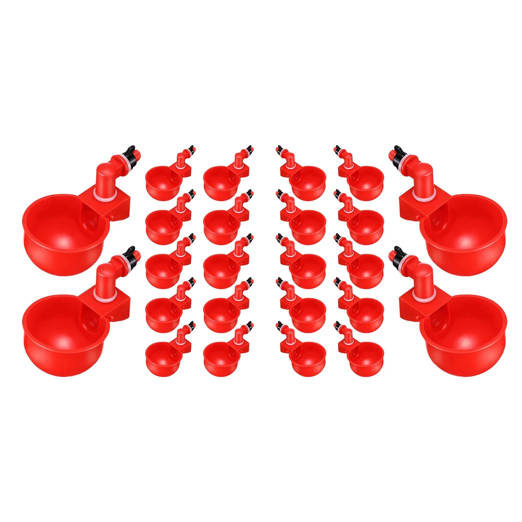 BHBD-24PCS Chicken Watering Cup Automatic Filling Waterer Poultry Drinking Bowl Thread Watering Feeder Cup For Chicken