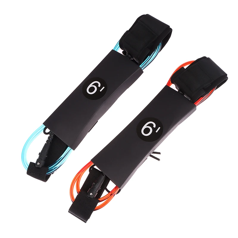 1Pc TPU Stainless Swivels Inflatable Paddle Board Foot Rope Surf Leash 6ft Surfboard Surf Leg Rope Surfboard LeashAcc