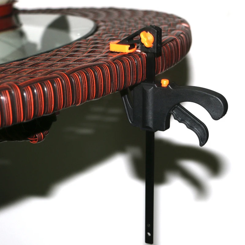 Set di clip per morsetto per barra da lavoro per la lavorazione del legno Morsetto per lavorazione del legno duro Clip a sgancio rapido a cricchetto Gadget per utensili manuali per carpenteria fai-da-te