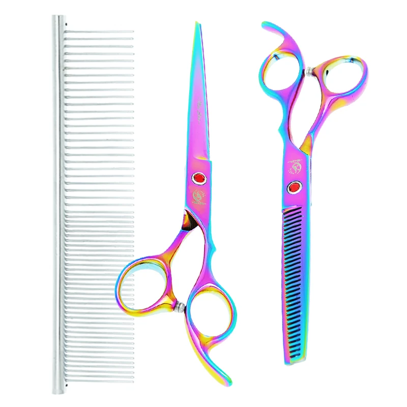 

Meisha 7 inch Pet Grooming Cutting Scissors Japan Steel Dog Hair Shears Thinning Clipper Animals Curved Haircut Scissors B0017A