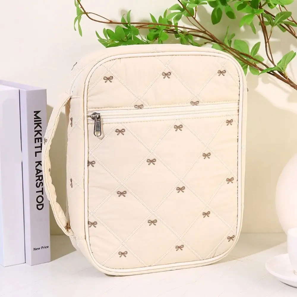 Portable Large Capacity Book Storage Bag Multiple Pocket Zipper Stationery Storage Organizer Dustproof Book Carrying Case Office