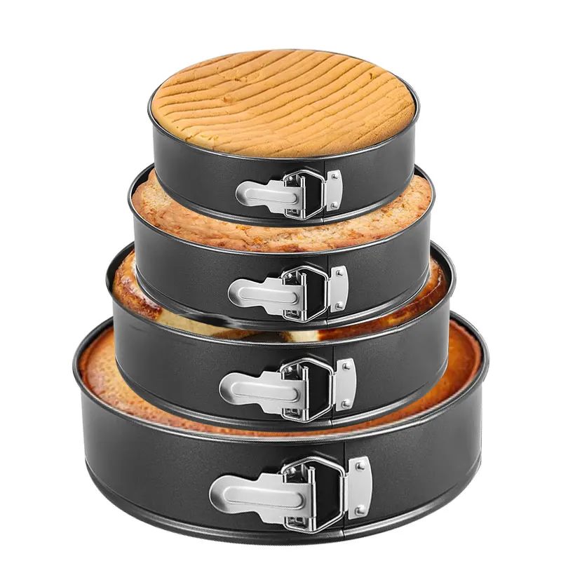 Juego de Moldes para Pastel de Varios Tamaños, Antiadherentes, Redondos, con Fondo Extraíble, para Pasteles de Queso, Tartas, Pizzas, Herramientas para Decorar Pasteles