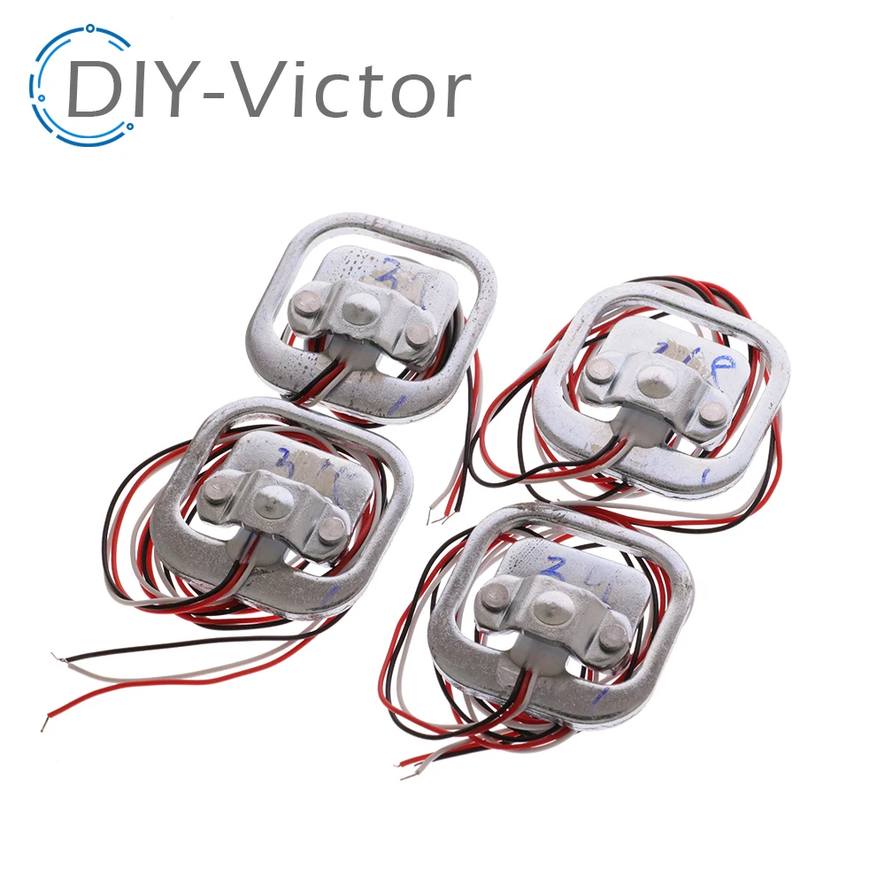 HX711 AD Module Body Load Cell Weighing Sensor Pressure Sensor+4Pcs 50kg Human Scale Load Cell Weight Sensors+Measurement Tools
