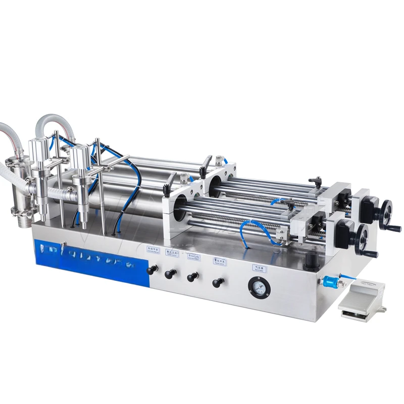 ZH Pneumatic Double Head Horizontal Liquid Filling Machine Honey Laundry Bath Gel Alcohol Fully Automatic Quantitative