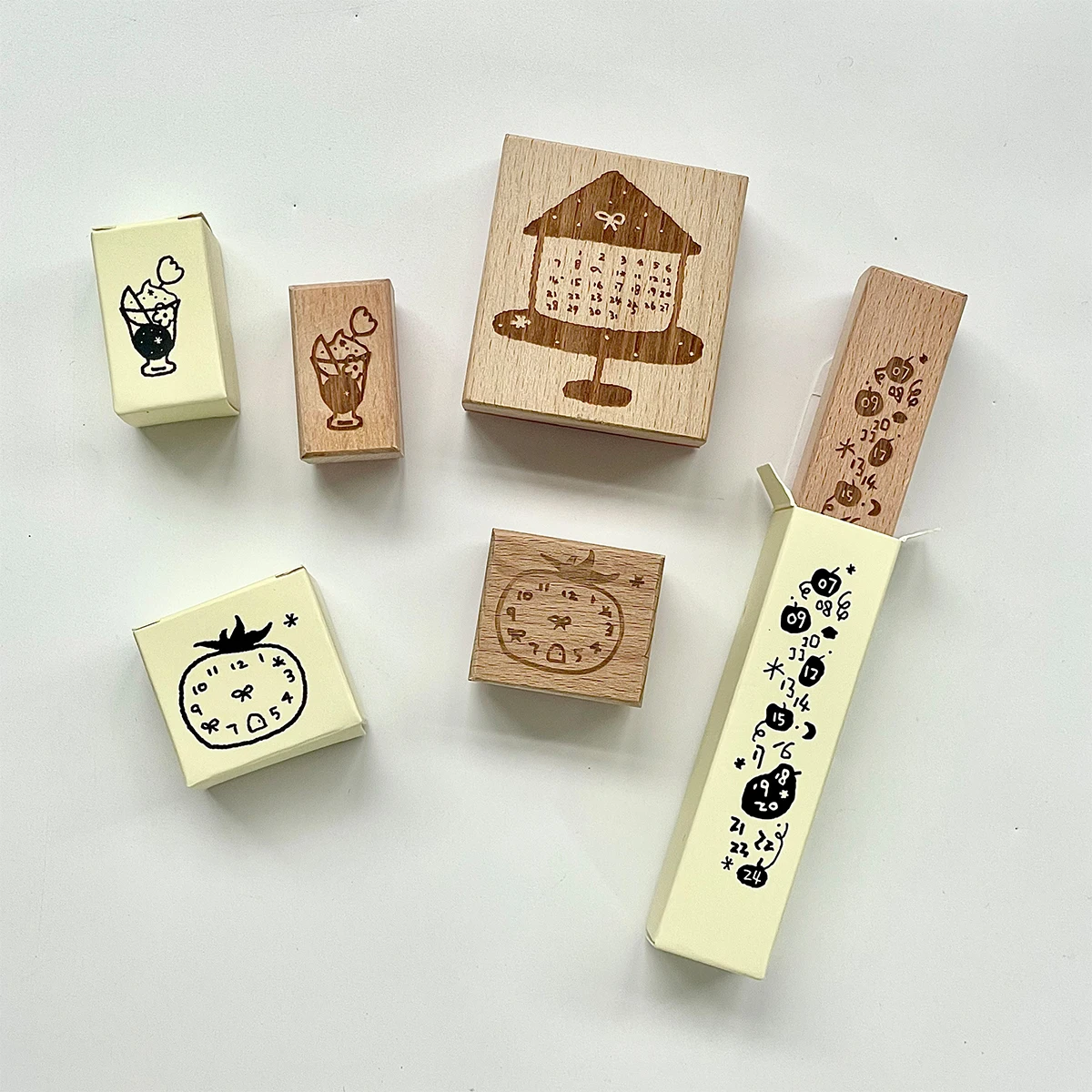 طوابع وظيفية ختم الخط الزمني ديكور لتقوم بها بنفسك سكرابوكينغ خشب الزان طوابع خشبية للمخططين المجلات نمط صغير عتيق