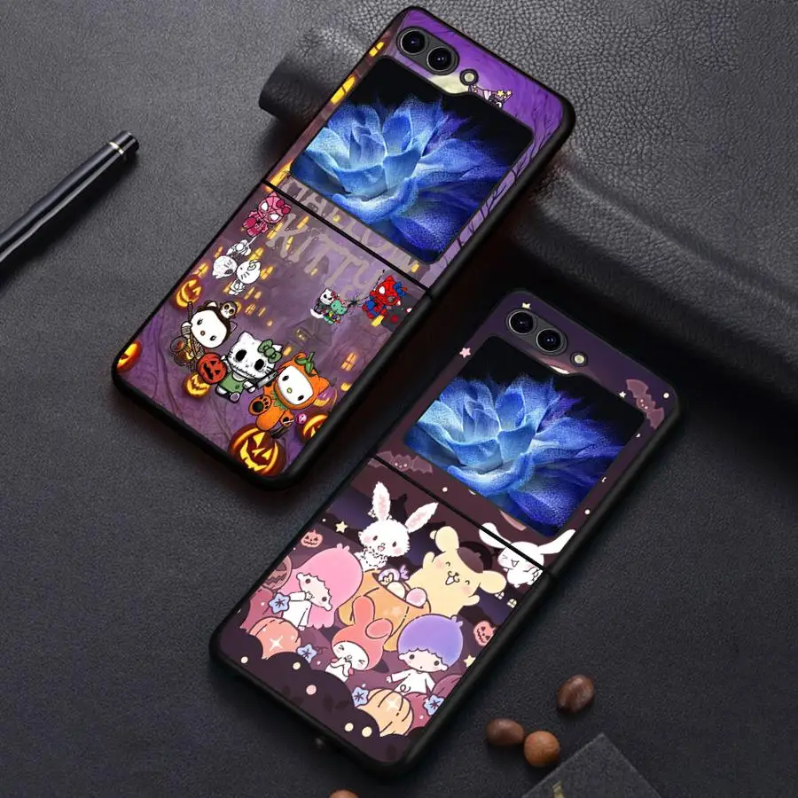 

Case for Samsung Galaxy Flip6 Flip3 Flip7 FE Flip4 Flip5 Z Flip 7 6 5 4 3 Back Phone Cover Funda Halloween Anime Sanrio