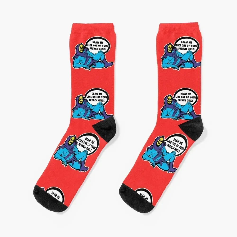 

SKELETOR SAYS... Socks cute Climbing Novelties cartoon Men's Socks Luxury Women's