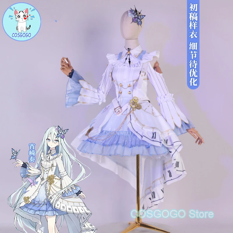 COSGOGO Game PJSK 3rd Anniversary Exclusive Clothing Yoisaki Kanade Cosplay Costume Project Sekai Halloween Outfits Women Dress