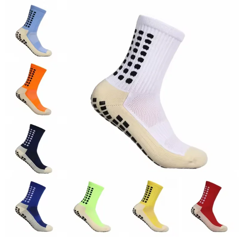 1 par de calcetines profesionales con agarre en la parte inferior para hombre y mujer, calcetines para tenis y skate