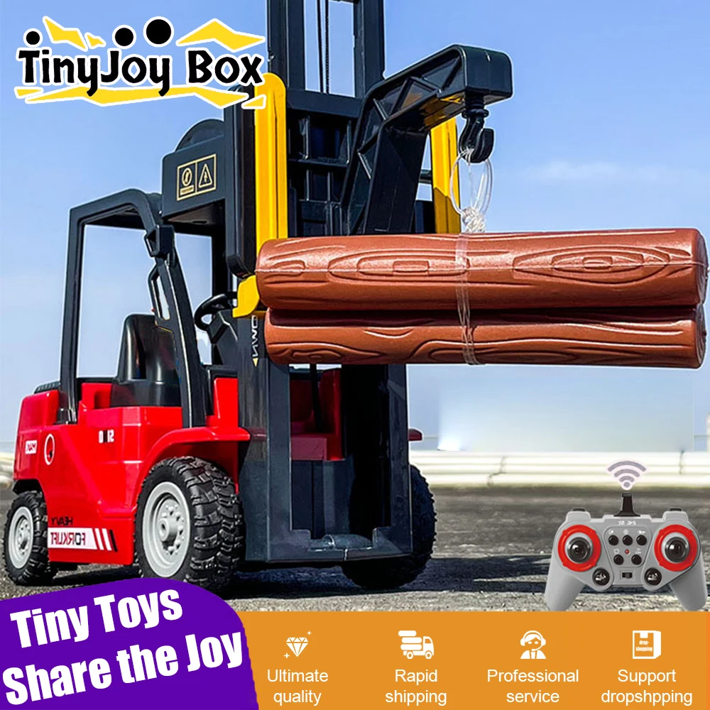 

Радиоуправляемый вилочный погрузчик, прицеп 1:24 2,4G, 11 каналов со световым музыкальным спреем, автомобиль с дистанционным управлением, игрушки для мальчиков, инженерные транспортные средства для детей, подарок