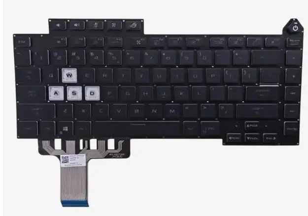 For ASUS ROG G513RW G513QR G513QE G513IM G513IE G513IC keyboard Transparent seven-color backlight for WASD four keys