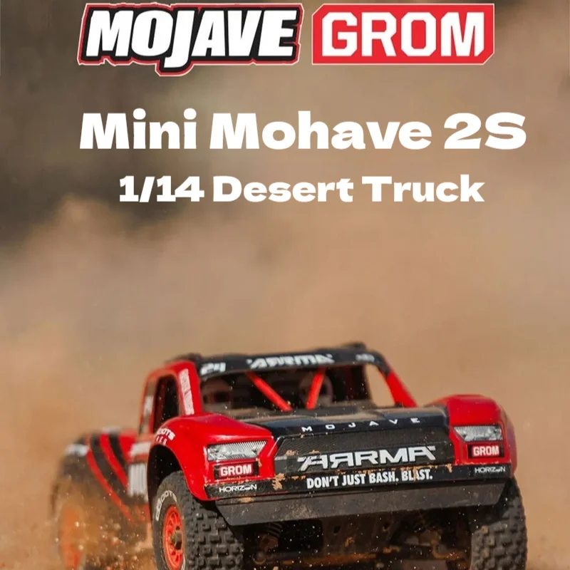 ARRMA Mini Mojave GROM 1/14 2S RTR Brushed ARA2104 Remote Control Card Short Truck Off-road Vehicle Toy With Battery Charger