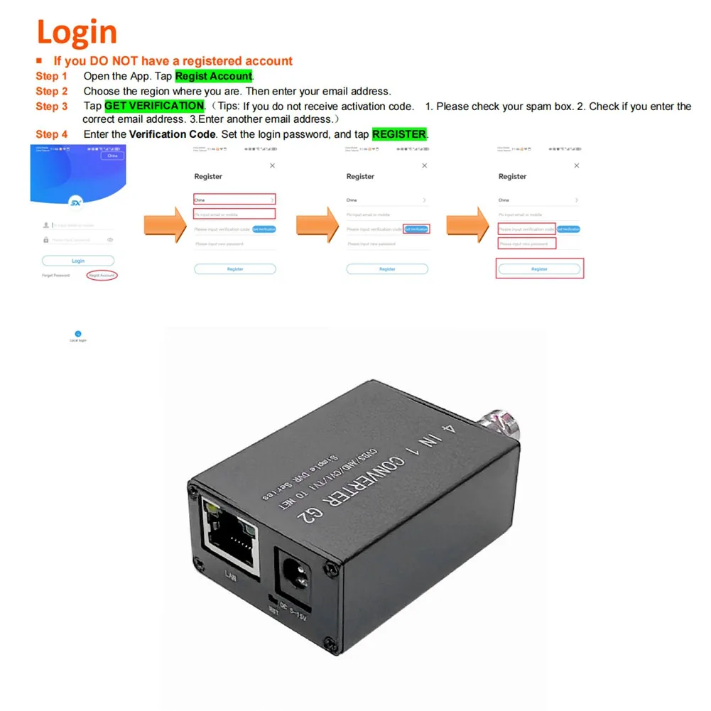 L62A H. 265 RTSP For CCTV Security CVBS/1080P AHD/TVI/CVI/To Net Converter BNC Input RJ45 Output Single-Channel Video Recorder