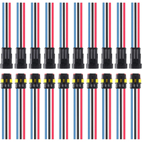 10 pairs 3Pin Way Car Waterproof Connector 16 AWG Electrical Connectors Quick Disconnect Automotive Wire Connectors Marine