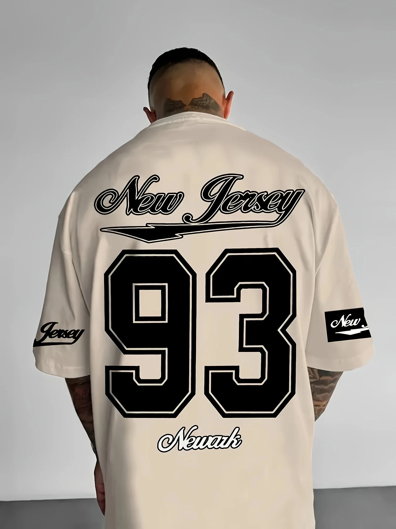 الرجال العصرية رقم 93 الجرافيك المحملة الملابس Crewneck كرة القدم جيرسي قصيرة الأكمام الصيف عادية كبيرة الحجم الرجال الرياضة فضفاض بلايز #4