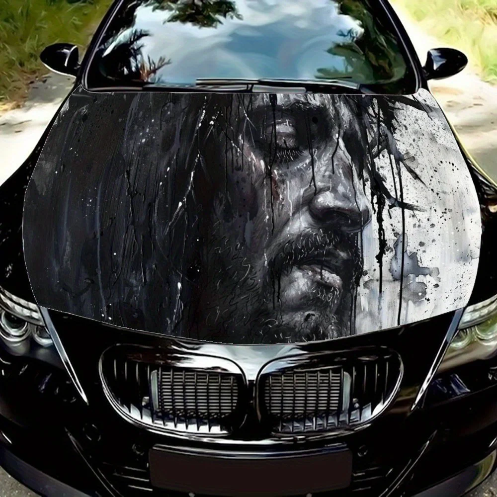 

Наклейка на автомобиль «Боль в молитве» — мощный черный дизайн с изображением плачущего человека, прочная виниловая наклейка для автомобилей, внедорожников