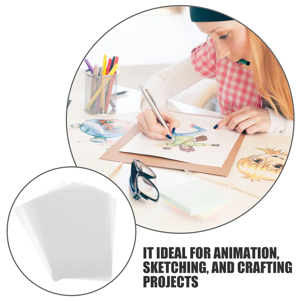 20 Sheets Tracing Paper Lightweight Sketch Transfer Paper Copy Paper Drafting Paper Photo Media Stationery Writing Paper