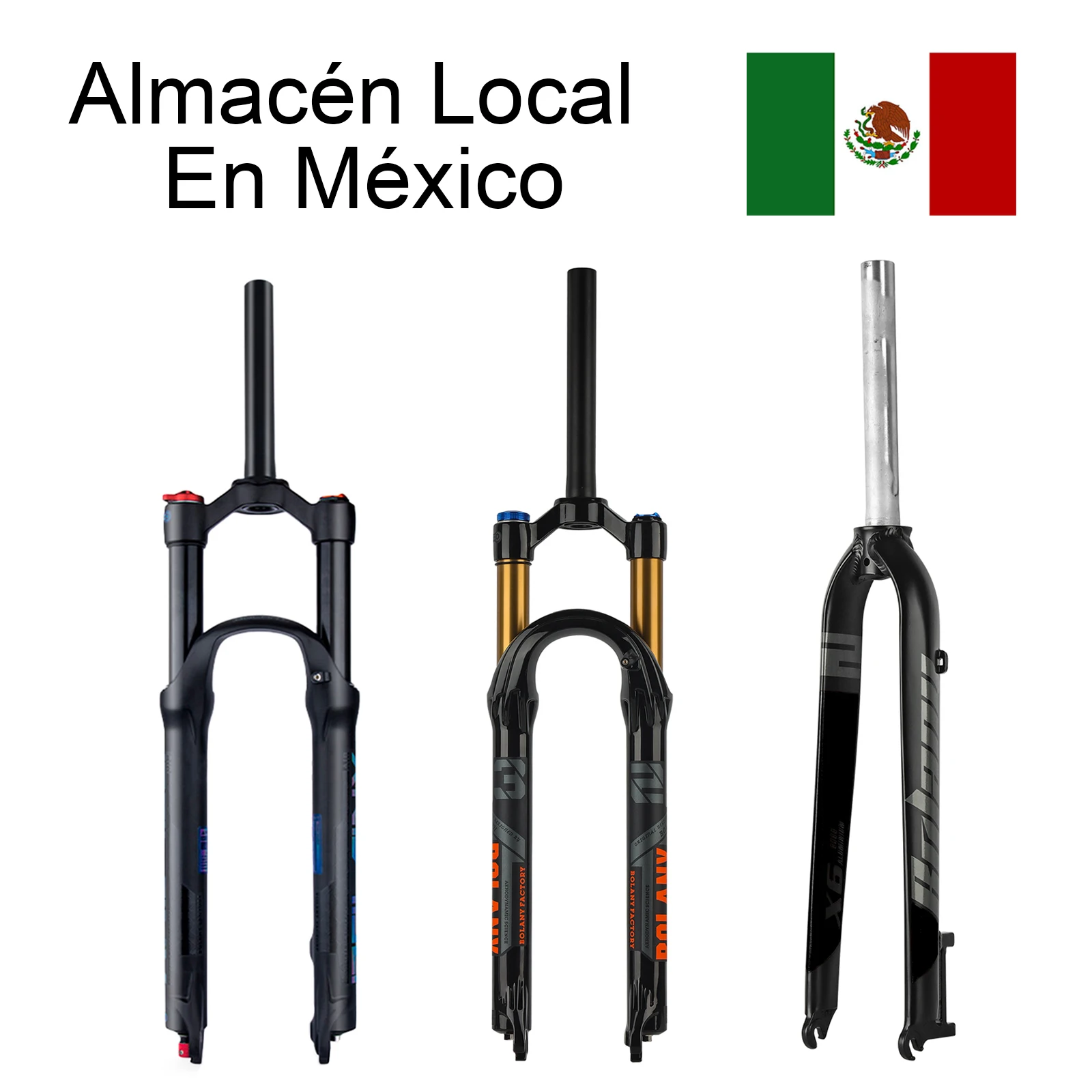 Ship From Mexico BOLANY Bike Fork MTB Air Front Suspension 26/27.5/29 Inch 120mm Travel Quick Release Fork Bicycle Accessories