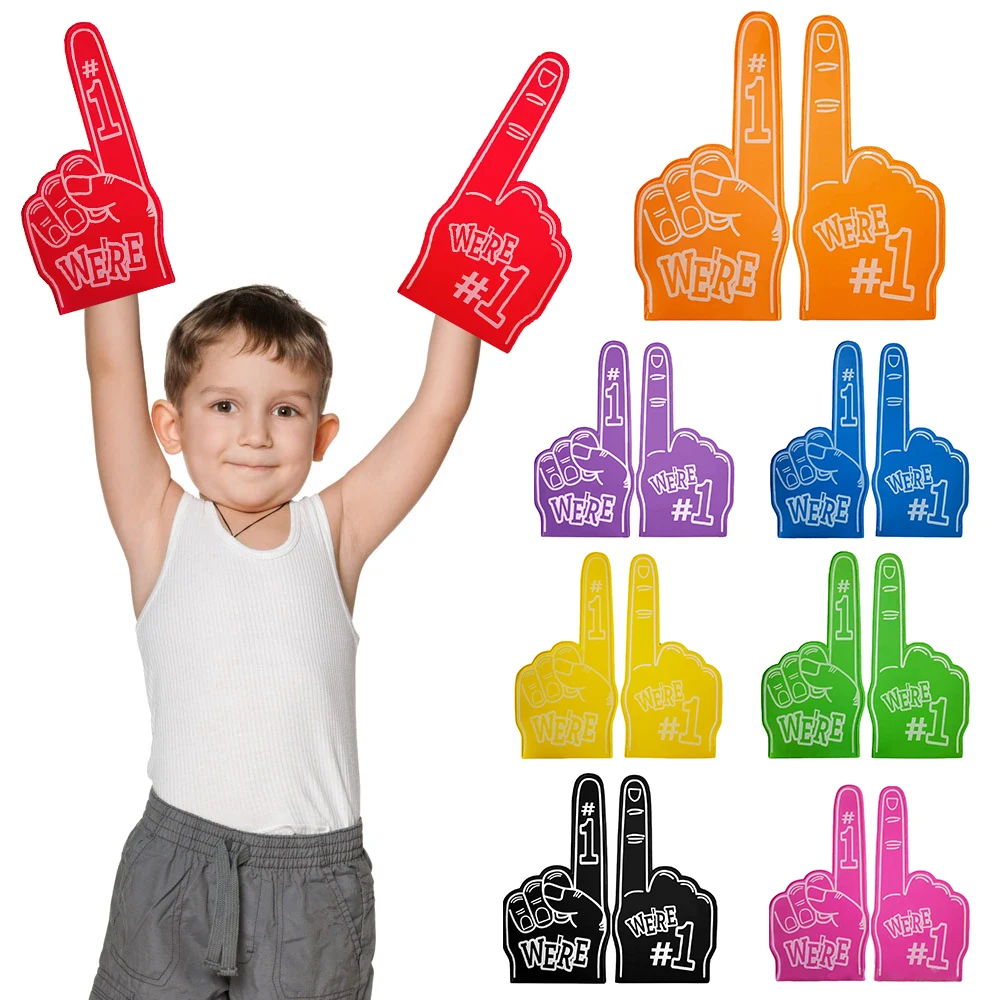 1Pcs Finger Foams Sports Cheerleading Party Hand Props Noise Makers Props For Sports Favors Cheering Palm Party Props