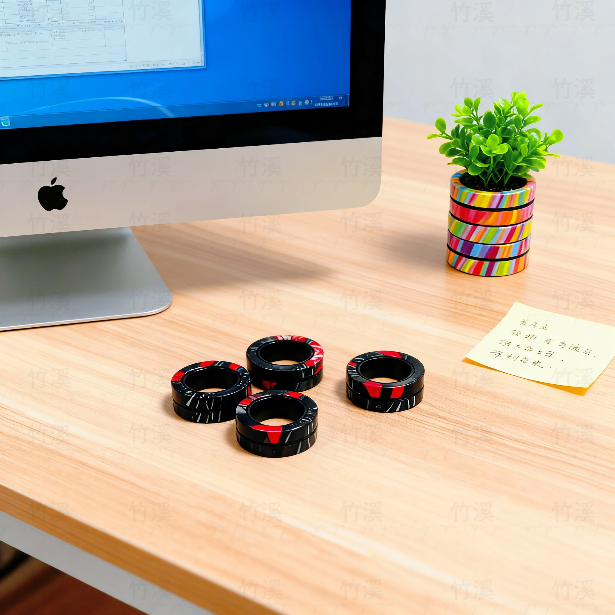 ● แหวนแม่เหล็กหมุนได้ ชุด 3 ชิ้น - ของเล่นฝึกสมาธิสำหรับผู้ใหญ่ วัยรุ่น และเด็ก บรรเทาความเครียด ทำจากสแตนเลส