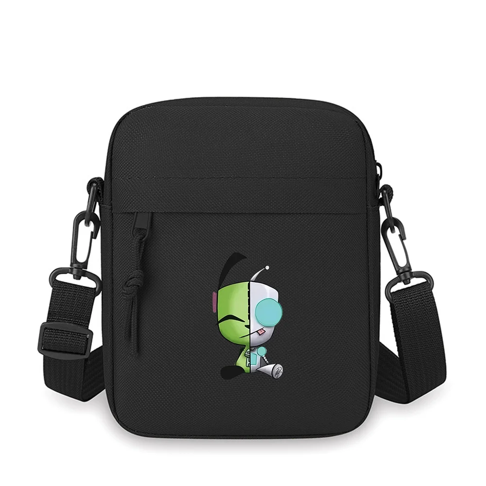

Alien cute half face design Men Crossbody Bag Single Shoulder Women Cartoon Anime Film Printing Design Unisex