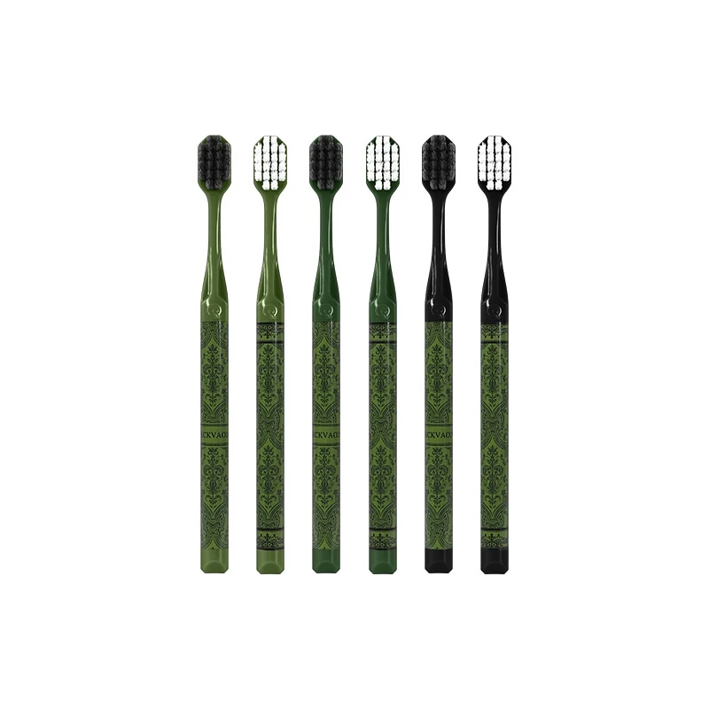 6 PC Nowa seria Forest Miękka szczoteczka do zębów dla dorosłych Pudełko upominkowe z szeroką główką Zestaw rodzinny Lekka luksusowa szczoteczka do zębów wysokiej klasy Czyszczenie zębów