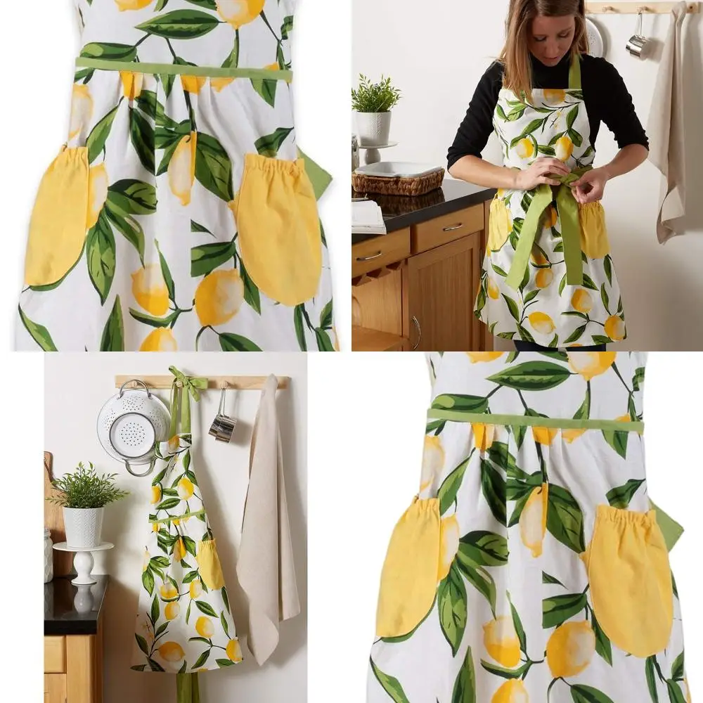 

Lemon Bliss Kitchen Apron Collection by DII
