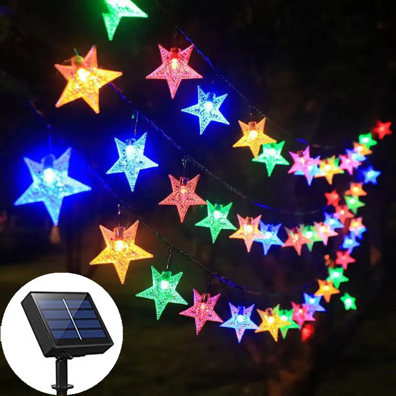 

5M/7M/12M Solar Star String Lights Holiday Outdoor LED Lighting for Garden Christmas Tree Wedding Party Inner Court Decoration