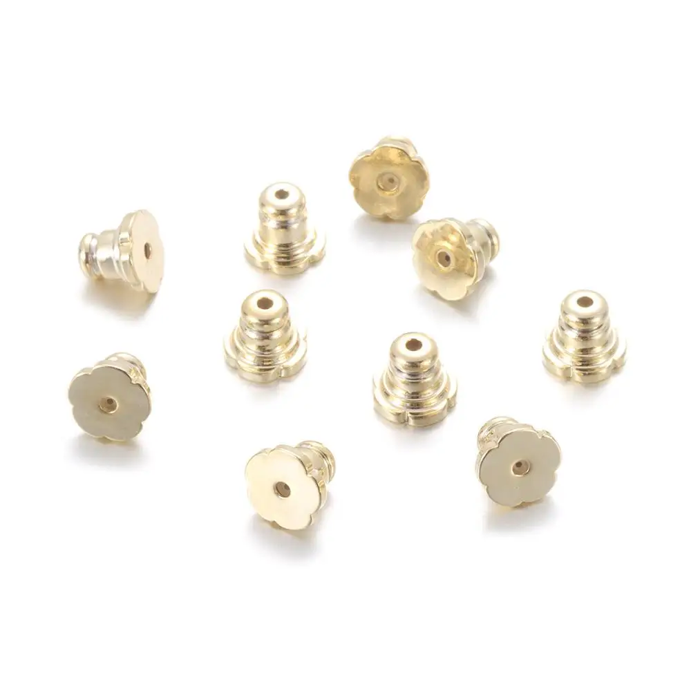 Piezas de repuesto para pendientes de cobre, accesorio para pendientes de oro y plata, 0,7x0,5 CM