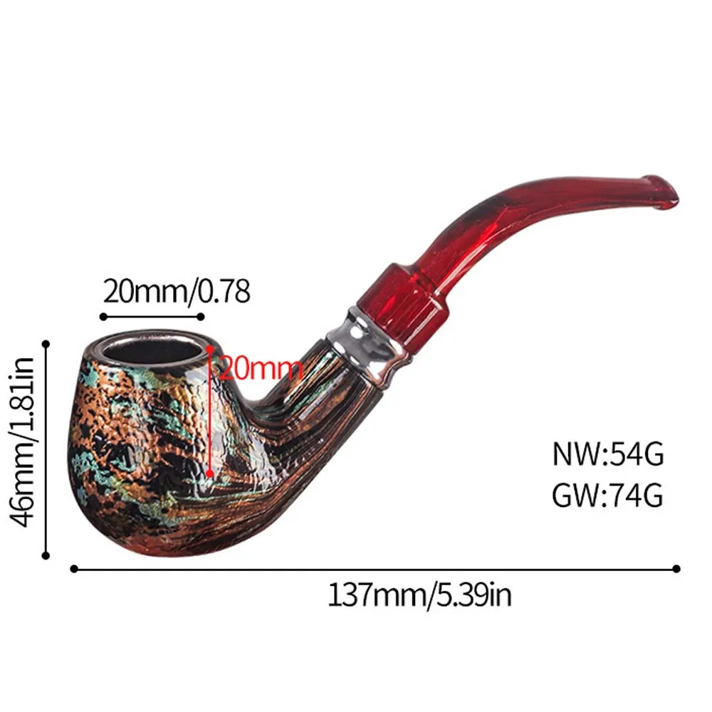 Durable colorful bakelite pipe Portable detachable Imitation Solid wood Smoking Tobacco Filter pipe Cigarette Pipes Gifts