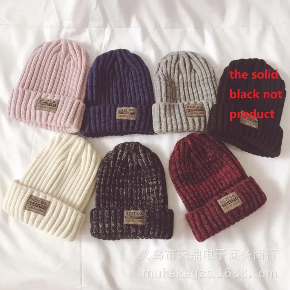 Fashion thick Twist Thread Knitted Hat Children Female Artificial Winter Hats Caps Girl Women thread Knit Beanies