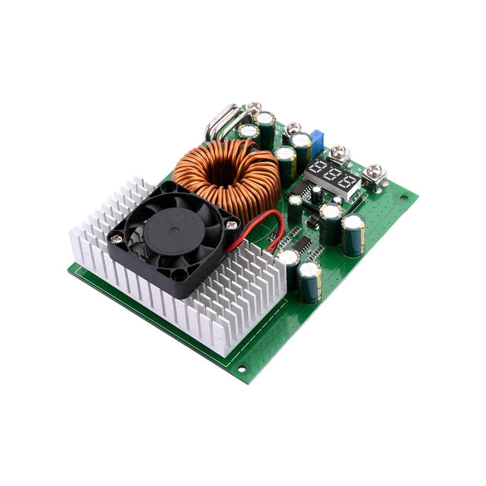 DC-DC High Power 1000W Adjustable Step-down Power Supply Module With Fan 25V-90V To 2.5V-50V Buck Converter 50A Constant Current